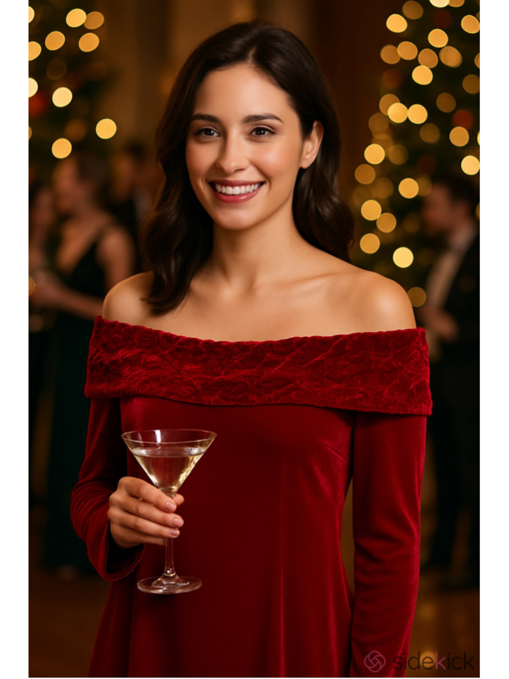 Vintage NWT Conrad C Collection Velvet Top L Off Shoulder Holiday Party F17